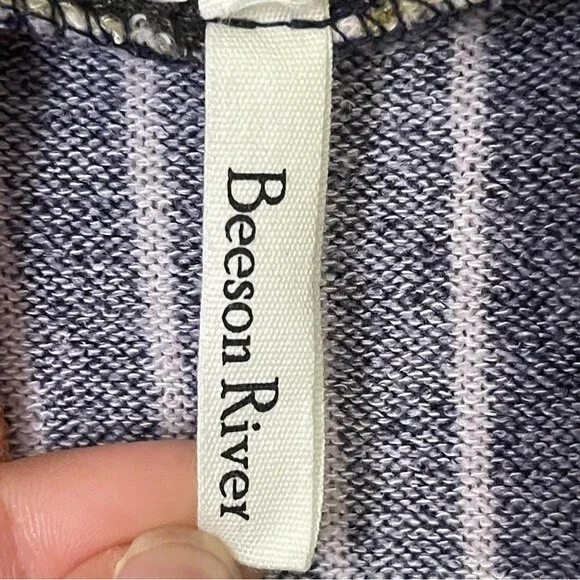 Beeson River Long Sleeve Cardigan Duster Floral & Stripes Small - NWOT - Picture 3 of 8